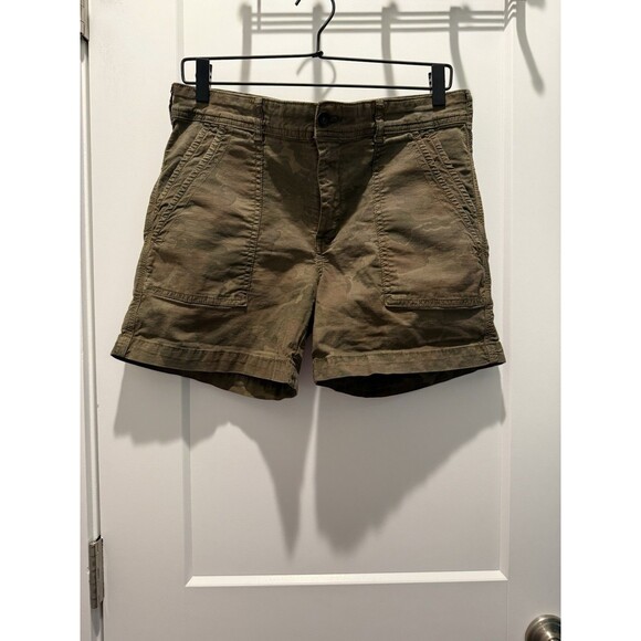 Anthropologie The Wanderer Utility Shorts Casual Active Size 29 Khaki Camo Green - Picture 2 of 5